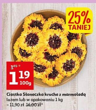 Auchan Ciastka słoneczka z marmoladą oferta
