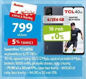 Auchan Smartfon 40se szary tcl oferta
