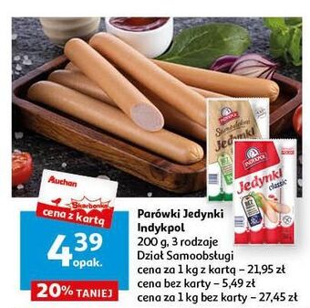 Auchan Parówki jedynki indykpol samo dobro oferta