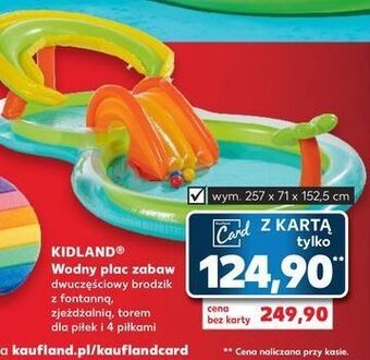 Kaufland Wodny plac zabaw 257 x 71 152.5 cm kidland oferta