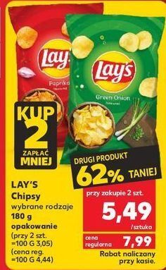 Kaufland Chipsy zielona cebulka lay's oferta