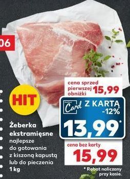 Kaufland Żeberka ekstramięsne oferta