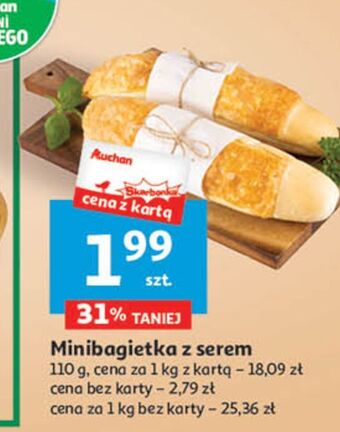 Auchan Mini bagietka z serem oferta