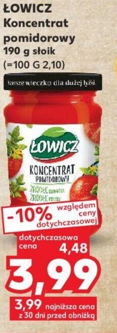Kaufland ŁOWICZ Koncentrat pomidorowy 190 g oferta