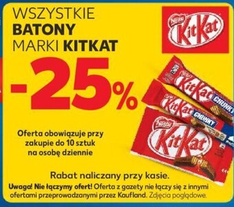 Kaufland WSZYSTKIE BATONY MARKI KITKAT oferta