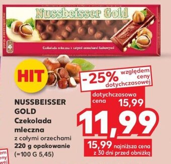 Kaufland Nussbeisser Gold Czekolada mleczna 220 g oferta
