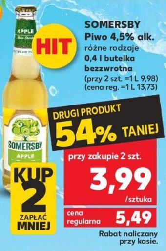 Kaufland SOMERSBY Piwo 4,5% alk. 0,4 l oferta