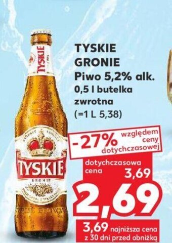 Kaufland TYSKIE GRONIE Piwo 5,2% alk. 0,5 l oferta