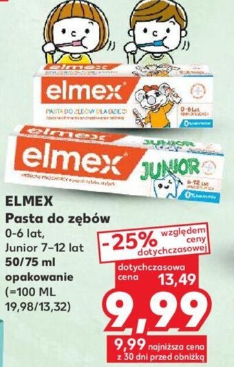 Kaufland ELMEX Pasta do zębów 50/75 ml oferta