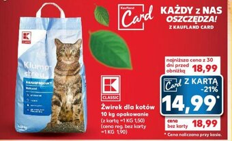 Kaufland Żwirek dla kotów 10 kg oferta