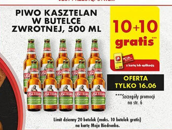 Biedronka PIWO KASZTELAN W BUTELCE ZWROTNEJ, 500 ML oferta