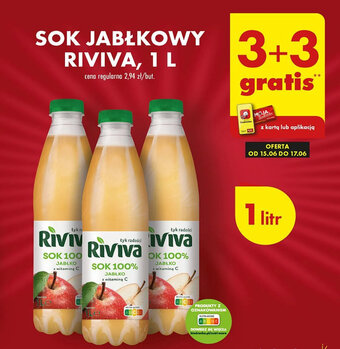 Biedronka SOK JABŁKOWY RIVIVA, 1 L oferta