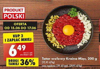 Biedronka Tatar wołowy Kraina Mięs, 200 g oferta