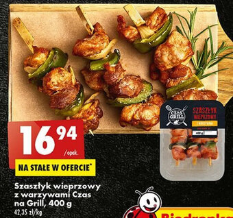 Biedronka Szaszłyk wieprzowy z warzywami Czas na Grill, 400 g oferta