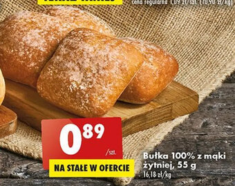 Biedronka Bułka 100% z mąki żytniej, 55 g oferta