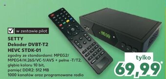 Kaufland SETTY Dekoder DVBT-T2 HEVC STDK-01 oferta