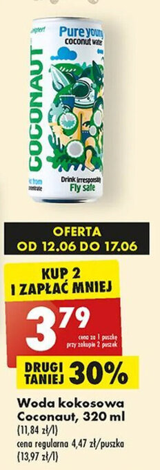 Biedronka Woda kokosowa Coconaut, 320 ml oferta