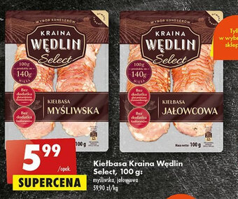 Biedronka Kiełbasa Kraina Wędlin Select, 100 g oferta