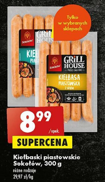 Biedronka Kiełbaski piastowskie Sokołów, 300 g oferta