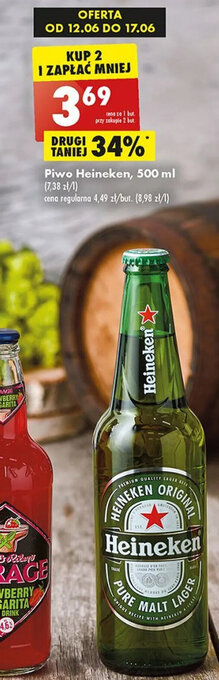 Biedronka Piwo Heineken, 500 ml oferta