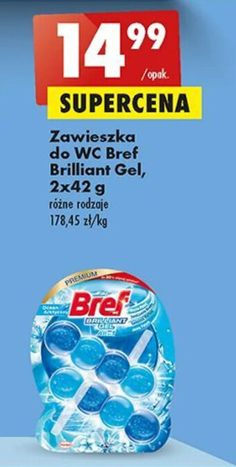 Biedronka Zawieszka do WC Bref Brilliant Gel, 2x42 g oferta