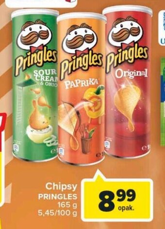 Carrefour Chipsy PRINGLES 165g oferta