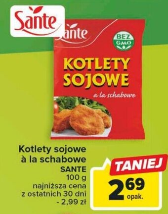 Carrefour Kotlety sojowe à la schabowe SANTE 100 g oferta