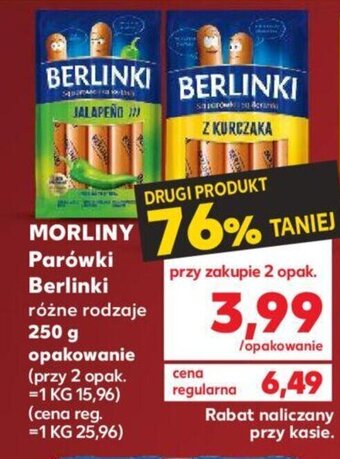 Kaufland MORLINY Parówki Berlinki 250g oferta