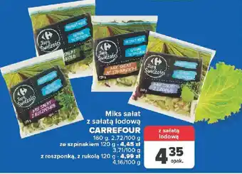 Carrefour Mix sałat z roszponką 1 SZT 120 G oferta