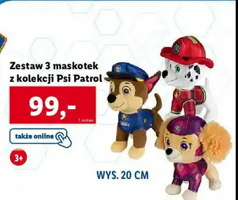 Lidl Zestaw maskotek psi patrol 20 cm 1 ZES 3 SZT oferta