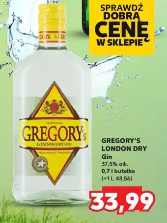 Kaufland GREGORY'S LONDON DRY GIN 0,7 l oferta