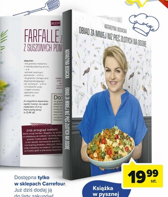 Carrefour Książka OBIAD ZA MNIEJ NIŻ PIĘĆ ZŁOTYCH NA OSOBĘ oferta