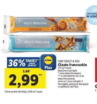 Lidl Ciasto francuskie lekkie chef select oferta