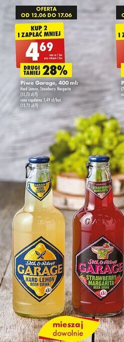 Biedronka Piwo garage strawberry margarita oferta