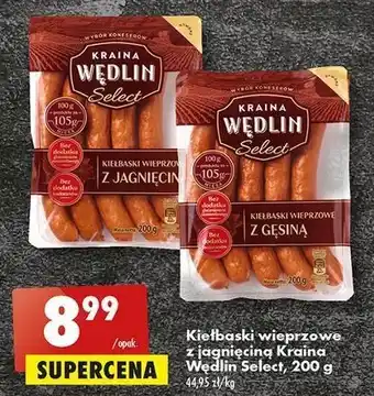 Biedronka Kiełbaski wieprzowe z jagnięciną kraina wędlin select oferta