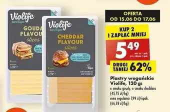 Biedronka Ser w plastrach cheddar violife oferta