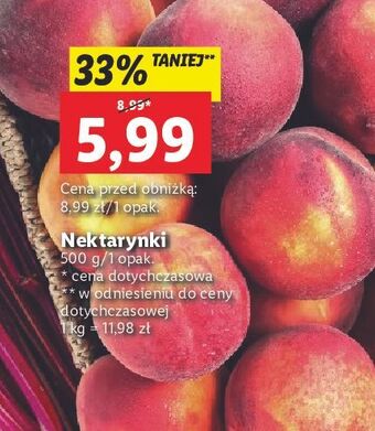 Lidl Nektarynki oferta