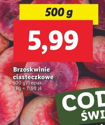 Lidl Brzoskwinie ciasteczkowe oferta