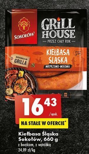 Biedronka Kiełbasa ślaska sokołów grill house oferta