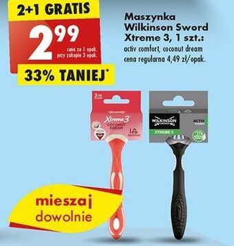 Biedronka Maszynka do golenia wilkinson xtreme 3 coconut dream oferta