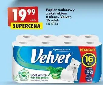 Biedronka Papier toaletowy z aloesem velvet oferta