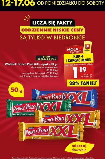 Biedronka Wafelek orzechowy prince polo xxl oferta