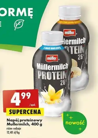 Biedronka Napój mleczny waniliowy mullermilch protein oferta