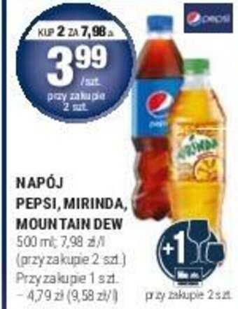 Stokrotka NAPÓJ PEPSI, MIRINDA, MOUNTAIN DEW 500 ml oferta