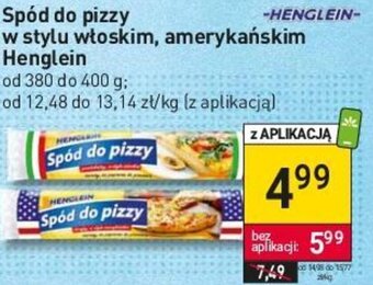 Stokrotka Spód do pizzy w stylu włoskim, amerykańskim Henglein 380-400g oferta