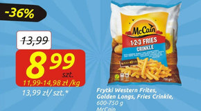 Społem Mccain 1.2.3 fries crinkle frytki karbowane 750 g oferta