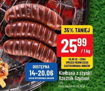 Polomarket Kiełbasa z szynki Rzeźnik Szymon 1 kg oferta