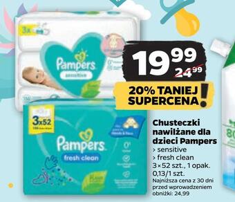 Netto Chusteczki nawilżane dla dzieci pampers oferta
