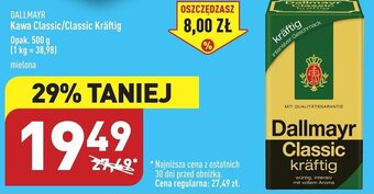 ALDI DALLMAYR Kawa Classic/Classic Kräftig 500g oferta