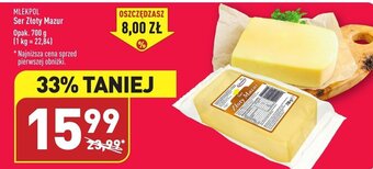 ALDI MLEKPOL Ser Złoty Mazur 700g oferta